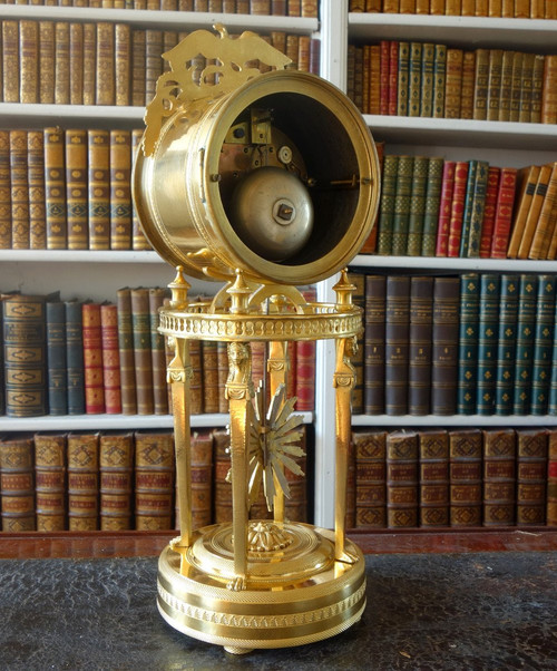 Return from Egypt Clock In Gilt Bronze, Blue Enamel - Consulate Period Circa 1800