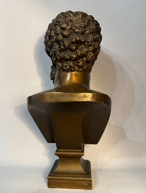 LUCIUS VERUS, busto in bronzo dell'imperatore romano