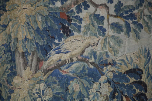 Aubusson tapestry, verdure aux oiseaux, 18th century.