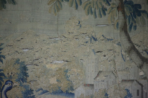 Aubusson tapestry, verdure aux oiseaux, 18th century.