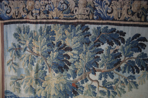 Aubusson tapestry, verdure aux oiseaux, 18th century.