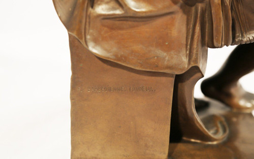 Bronzo, Lorenzo De' Medici dopo Michelangelo, fusione Barbedienne (54 cm)