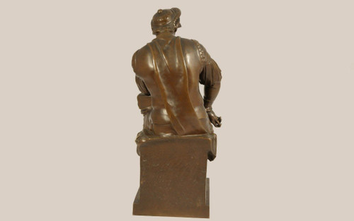 Bronzo, Lorenzo De' Medici dopo Michelangelo, fusione Barbedienne (54 cm)