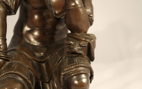 Bronzo, Lorenzo De' Medici dopo Michelangelo, fusione Barbedienne (54 cm)