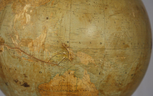 Globe Terrestre, Bonnefond, XIXème, Diamètre 50 Cm