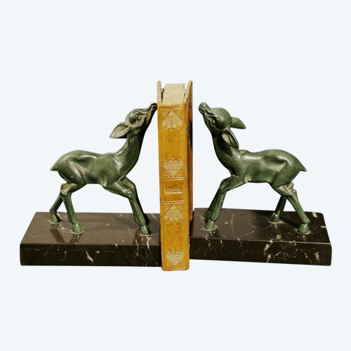 Paire De Serre-livres Animalier, Art Déco, 1920