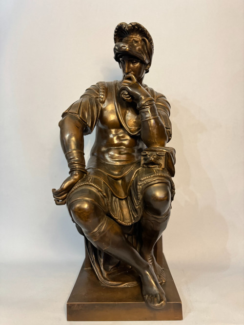 Scultura in bronzo, Lorenzo de' Medici XIX secolo Barbedienne H 54 (Medici)