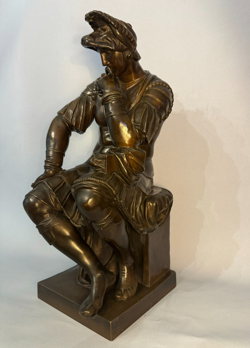 Scultura in bronzo, Lorenzo de' Medici XIX secolo Barbedienne H 54 (Medici)