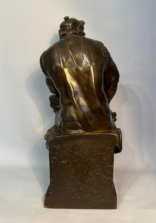 Scultura in bronzo, Lorenzo de' Medici XIX secolo Barbedienne H 54 (Medici)