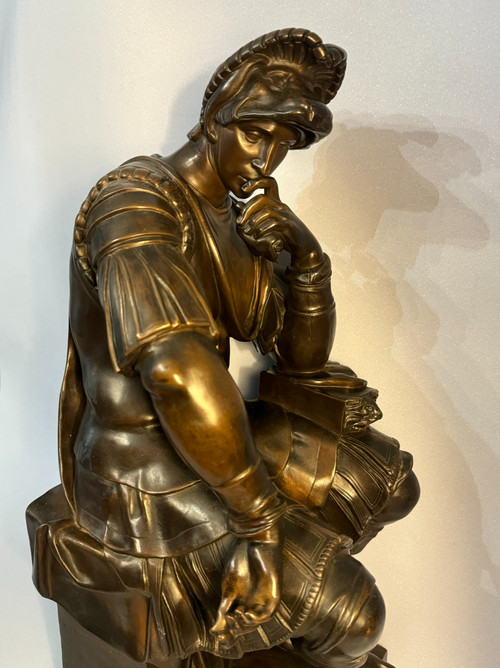 Scultura in bronzo, Lorenzo de' Medici XIX secolo Barbedienne H 54 (Medici)