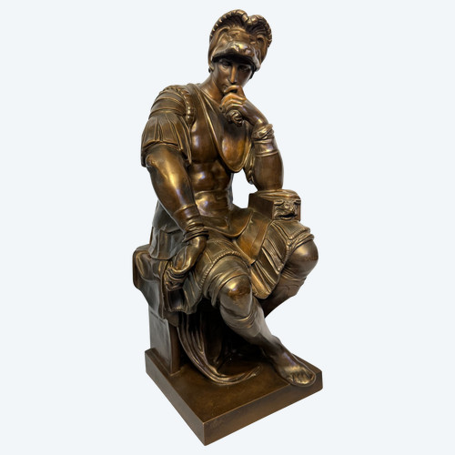 Scultura in bronzo, Lorenzo de' Medici XIX secolo Barbedienne H 54 (Medici)