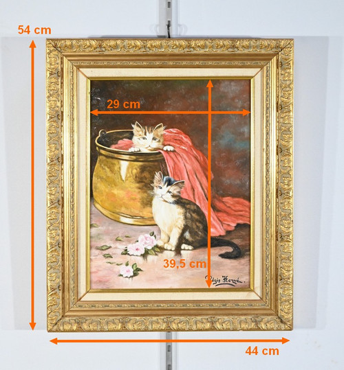 Oil on canvas, signed R.Hervé - 2nd part 20th century
