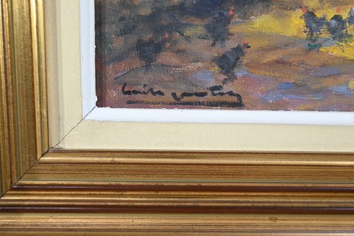 Huile sur Bois « Maison en Brière », signée E. Gautier – 1955