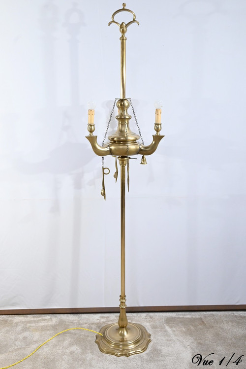 Stehlampe aus vergoldeter Bronze - Ende 19.