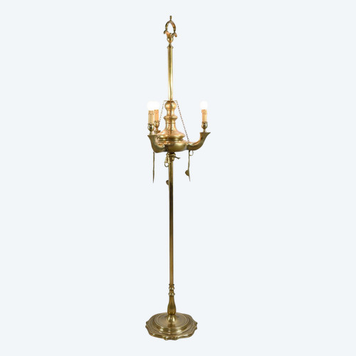 Gilded bronze floor lamp - Late 19th century