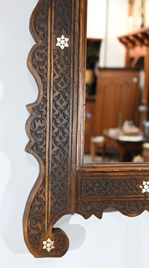 Syrian walnut mirror - Early 20th century