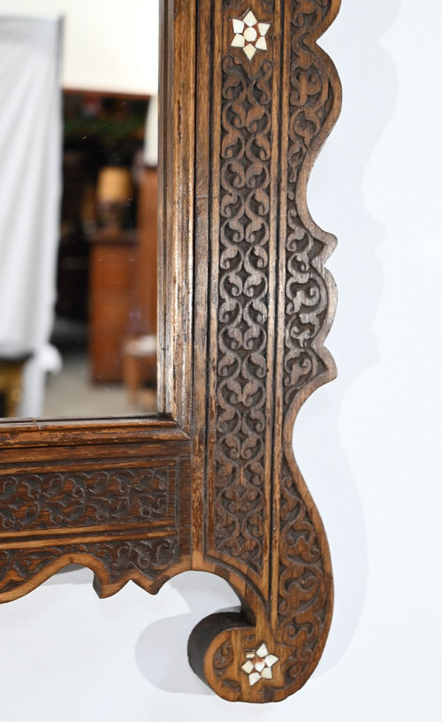 Syrian walnut mirror - Early 20th century