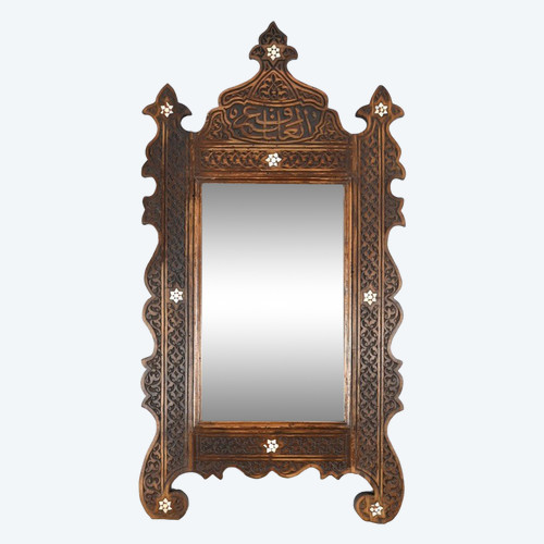 Syrian walnut mirror - Early 20th century