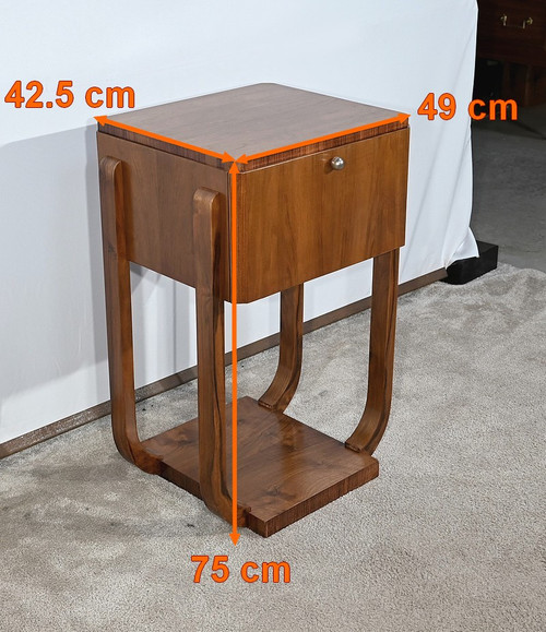 Petite Table Art Déco en Noyer – 1930