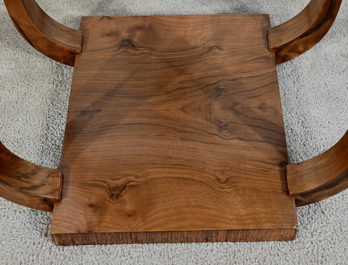 Petite Table Art Déco en Noyer – 1930