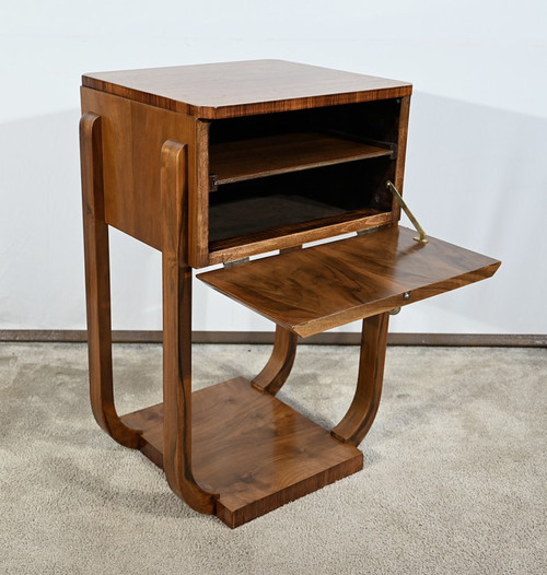 Petite Table Art Déco en Noyer – 1930