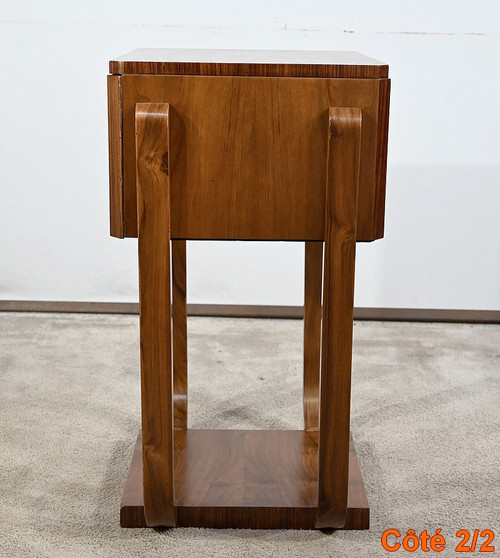 Petite Table Art Déco en Noyer – 1930