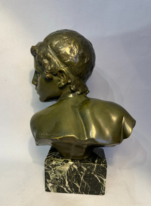 ArtDeco bronze bust of Achilles by Constant Roux