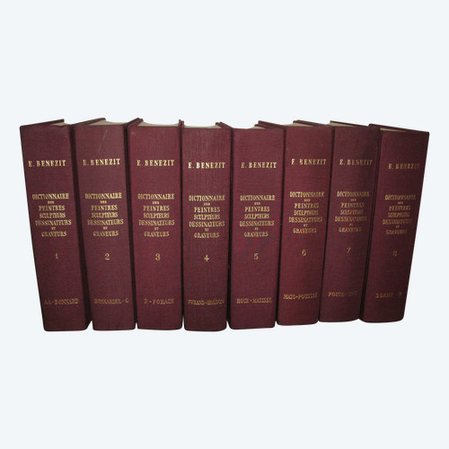 Dictionnaire des peintres sculpteurs dessinateurs et graveurs di E. Bénézit completo di 8 volumi