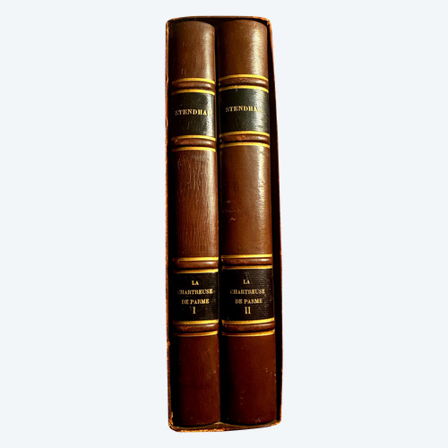 "La Chartreuse de Parme" de Stendhal en deux volumes Gd in 4  , sous emboitage illustrée de J.-A. Carlotti , édition Bordas Paris 1946