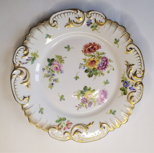 Assiettes  En Porcelaine Peinte  Golse  Limoges