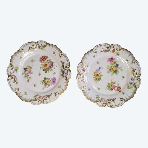 Assiettes  En Porcelaine Peinte  Golse  Limoges