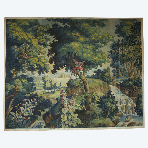-Aubusson-Wandteppich aus Pappe, bemalte Leinwand