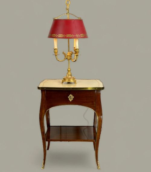 TABLE D APPOINT DE SALON DE STYLE LOUIS XV ESTAMPILLÉE " J.VAITTY " EN NOYER