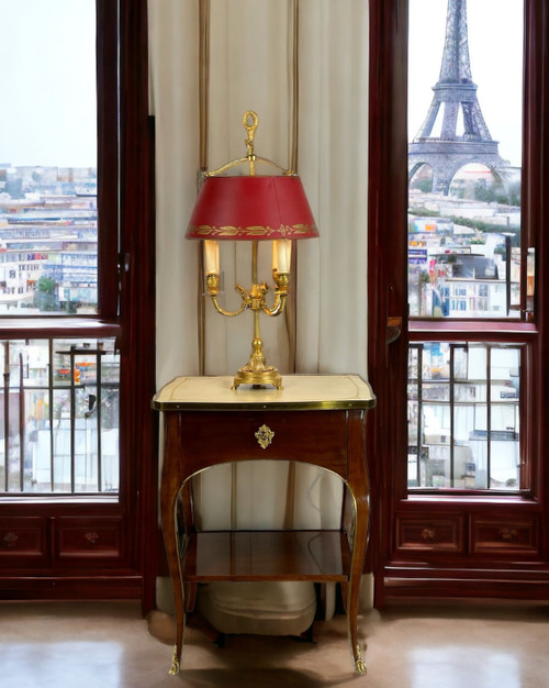 TABLE D APPOINT DE SALON DE STYLE LOUIS XV ESTAMPILLÉE " J.VAITTY " EN NOYER