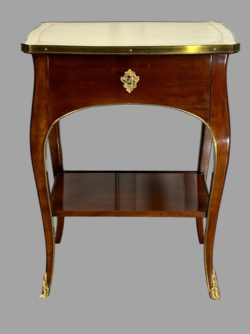 TABLE D APPOINT DE SALON DE STYLE LOUIS XV ESTAMPILLÉE " J.VAITTY " EN NOYER