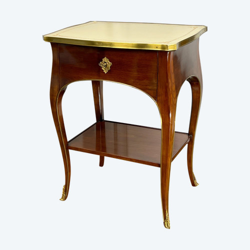 TABLE D APPOINT DE SALON DE STYLE LOUIS XV ESTAMPILLÉE " J.VAITTY " EN NOYER