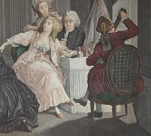 Pair of Important Color Engravings, J.M Moreau Le Jeune and N. De Launay – 1900