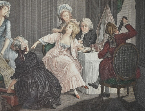 Pair of Important Color Engravings, J.M Moreau Le Jeune and N. De Launay – 1900