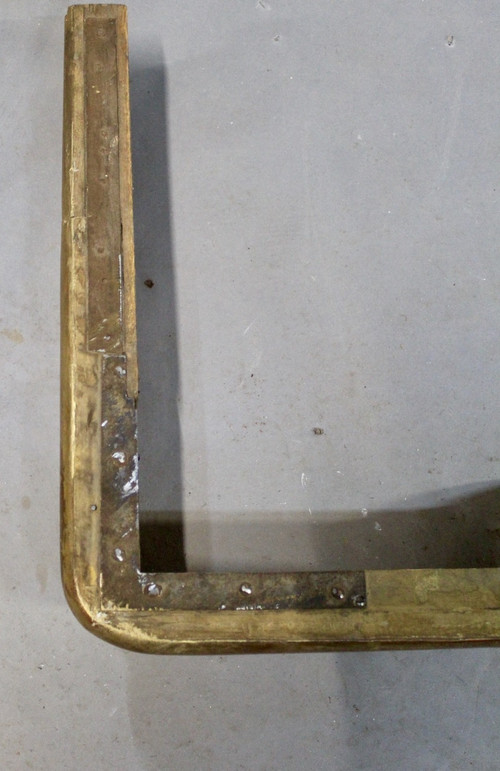 Coppia Di Mantovane In Legno Dorato, XIX Secolo