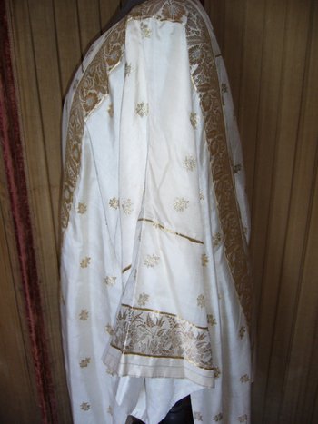 Ancient pontifical in silk brocade, India