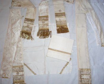 Ancient pontifical in silk brocade, India