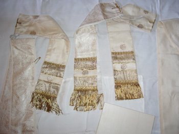 Ancient pontifical in silk brocade, India