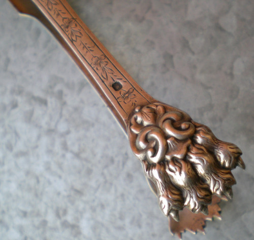 Large and beautiful solid silver claw clip with neck brace hallmark