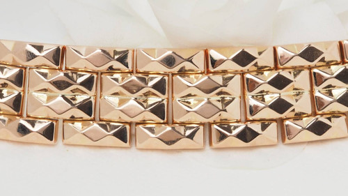 40er-Jahre-Panzerarmband in Roségold