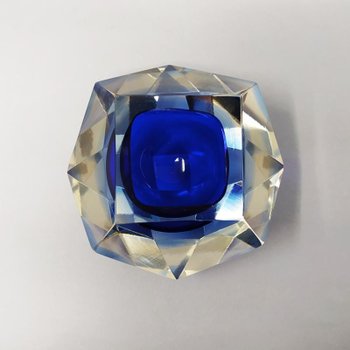 Astonishing large blue ashtray or empty pocket from the 1960s