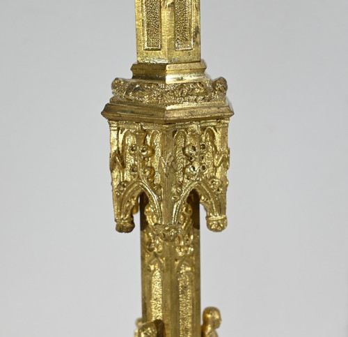 Candlestick in Gilt Bronze – 2nd Half 19th Century