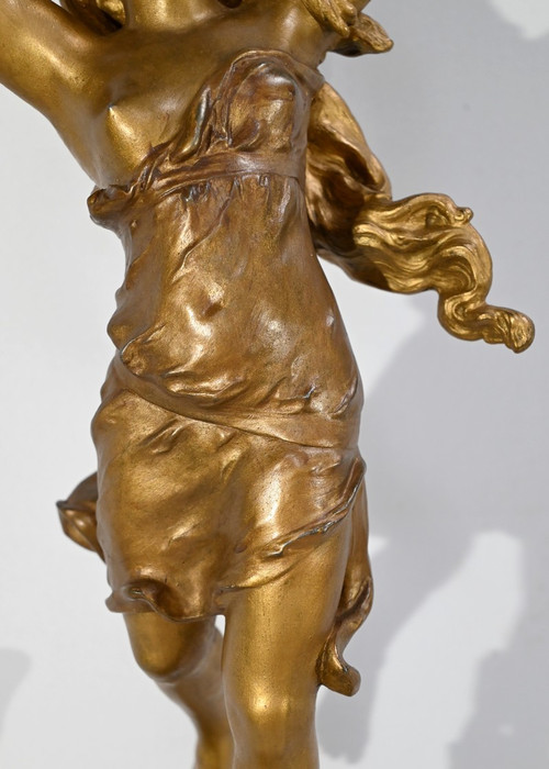 Bedeutende Kaminverkleidung „La Nuit“, signiert H.Kossowski II – 1900