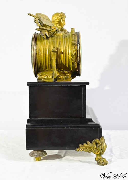 Denis Papin Clock in Gold Regulate and Marble – Early 20th Century