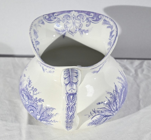 Set da toilette in ceramica Sarreguemines, collezione Duck – Fine XIX secolo