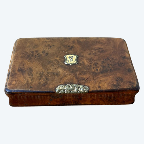 Tabatière en Loupe d'Amboine - 19e Siècle